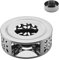 ARTGHJL Scalda Teiera in Acciaio Inox, Scaldateiera con Porta Candele, Scalda Teiera Scaldavivande, Scalda Teiera Candela, Base Scaldavivande, Riscaldatore per Teiera (Argento)