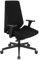 grospol Moon Black Bürostuhl, Drehstuhl, ergonomisch, mit vielen Verstellmöglichkeiten, beidseitig gepolstert, Höhenverstellung der Rückenlehne, belastbar bis 150 kg, 3D-Armlehnen (schwarz)
