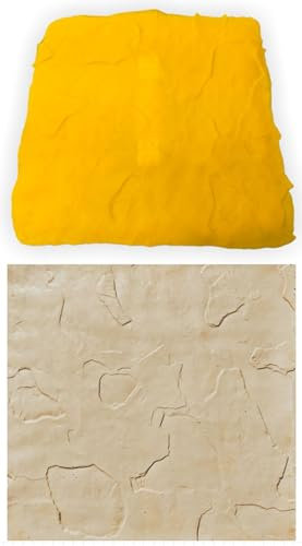 Stampo per intonaco stampato in gomma poliuretanica finta pietra, Modello Rock Mat 12 di cm. 50x50 circa, per stampi per pavimento e stampi per pietra
