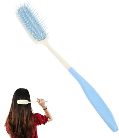 Peine Largo para Personas Mayores - Ergonómico Curvo Antideslizante, Ideal para Artritis y Movilidad Reducida, Peine de Cuidado Diario