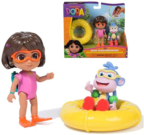 DORA Abenteuer Pack mit AFFE Boots - Mini-Spielset zur beliebten TV-Serie, mit 2 Figuren (ca. 9 cm) und 1 großen Accessoire, für fantasievolles Spielen, für Kinder ab 3 Jahren