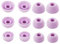 Rhinenet Eartips for Beats Studio Buds + Ear tips, Premium Silicone Antip Slip Cover Replacement Beats Earbuds Tips Ear pieces Fit in Charging Case 6Pairs S/M/L (Stone Purple)