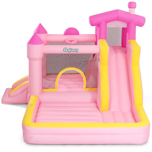 Outfunny Inflatable Bounce House, Blow up Bouncy House for Big Kids 3-12
