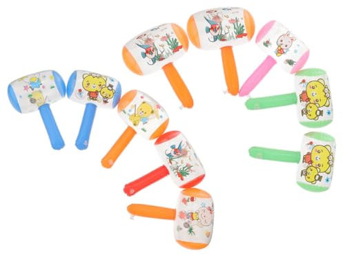 SOPOTUTU Martillo Inflable Juguete 8 Piezas para Fiesta Niños Martillo de Juguete Inflable Campana Accesorios Divertidos para Cumpleaños Juegos de Piscina de Fiesta