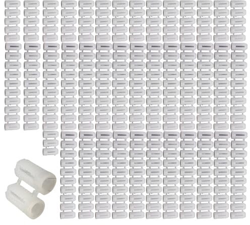 Lot de 900 petites chevilles d'expansion 5 mm pour fixation sécurisée dans différents matériaux muraux Blanc