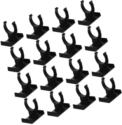 WOONEKY 16pcs Adjustable Plinth Clips Kitchen Cabinet Leveling Feet Black Heavy Duty Cabinet Baseboard Buckle Clips for Tile Concrete Floors Furniture Stability