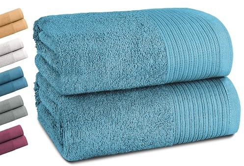 Montafox Duschtuch 140 x 70 cm 100% Baumwolle Badetuch Handtuch saugfähig | 500 g/m², OEKO-TEX, ringgesponnen, schnelltrocknend, Sauna, Fitness, Wellness, Strand, Pool, Handtücher