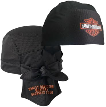 Harley-Davidson Militär Limited Edition Military Overseas Tour Herren Headwrap Skullcap Schwarz