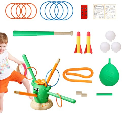 Tyinerc Jouet sauteur pour | Cactus interactif télécommandé | Jouet musical à sauter pour , pour jeunes, intérieur, extérieur, cour, jardin, école, salle de classe, fête