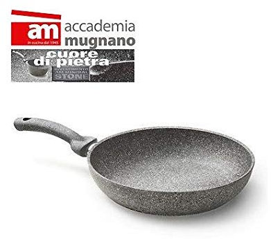 Padella Antiaderente con Manico Cuore Pietra Accademia Mugnano Effetto Pietra 26 cm No Nichel
