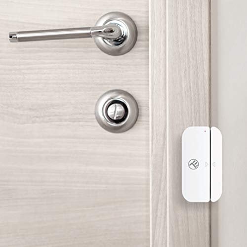 TELLUR Smart Sensor WiFi, Puerta y Ventana o Cajon y Gabinete de Oficina, Aplicación y Notificación para Móvil, Alarma y Detección Apertura y Cierre, No Necesita HUB