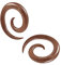 KJM FASHION 2 Stk 6 mm 2 Gauge Plugs spirale Sawo Spule Ohr Flesh Tunnel Ohrringe Plug Stecker Dehner Piercing Schmuck 5321