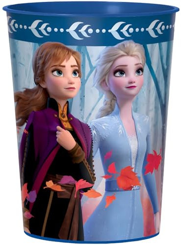 amscan Disney 422087 Tasse à dragées métallique La Reine des Neiges 2 en plastique I 1 pièce