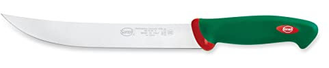 Sanelli Premana Professional Coltello Scimitarra, Acciaio Inossidabile, Verde/Rosso