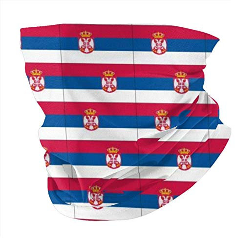Vince Camu Originalität Serbien Flagge,Schlauchschal,Männer Frauen Sturmhaube,Gesichts,Multifunktionstuch Rundschal,Winddicht Balaclava,Halstücher,Halswärmer