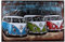 Metallbild Strandbus Bulli T1 Wandbild 3D Effekt Relief handgefertigt Unikat B=115cm/H=75cm T=6cm