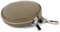 modamoda de P10 / P08 Damen Leder Rauleder Geldbörse Münzgeldbörse Taschenanhänger ø 11,5 cm handmade in Italy, Farbe:Dunkeltaupe