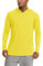 KEFITEVD T Shirts for Men UK UPF 50+ Sun Protection Lightweight Hoodie Quick Dry Long Sleeve Outdoor Swim T Shirts Yellow