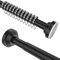 Misounda Tringle à rideau de douche sans percage 80-205 cm, extensible et réglable, pour salle de bain, douche et placard - Noir