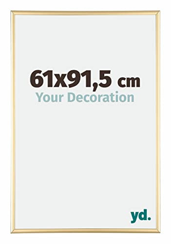 yd. Your Decoration - Cadre 61x91.5 cm - Or - Cadres Photos en Aluminium Avec Verre acrylique - Anti-Reflet - Cadre 61x91.5 - Kent