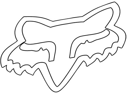 Auto Aufkleber Fox weiß Outline Vinyl Sticker für Auto, Fenster, Motorhaube, Transporter, Truck, Garage