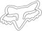 Auto Aufkleber Fox weiß Outline Vinyl Sticker für Auto, Fenster, Motorhaube, Transporter, Truck, Garage