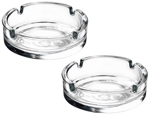 DESTALYA 2 Glas Aschenbecher Cam Kulluk (Klar)
