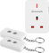 DEWENWILS Remote Control Plug Socket with keyring, 13A/3120W Heavy Duty Wireless Light Switch, 30m/100ft Long Range, Programmable and Expand, CE and RoHS Listed, 1 Sockets and 2 Remote
