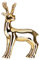 Skulptur Figuren Hirsch Statue Tier Dekor,Keramik Hirsch Ornamente Weihnachten Tierfigur Dekofigur,Dekofigur Hirsch Figur Rentier für Wohnzimmer TV Kabinettweinkabinett Home Deko (Gold)