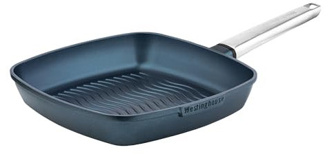 Westinghouse PERFORMANCE SERIES - Sartén grande de 28 cm con mango de acero inoxidable para inducción, parrilla y todo tipo de cocinas, sartén revestida, apta para horno y lavavajillas, aluminio,