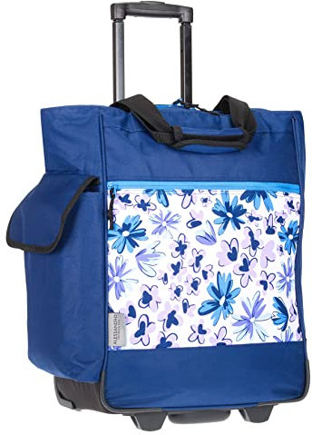 Alessandro Einkaufsroller Einkaufsroller Shoppingtrolley Einkaufstrolley (12895 Blue Flower)