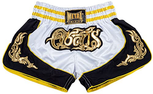 METAL BOXE Short Thaï Lumpinee Blanc M