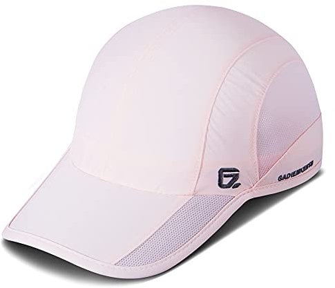 GADIEMKENSD Quick Dry Sports Hat Lightweight Breathable Soft Outdoor Running Cap Runners Caps for Women (Pink, M)