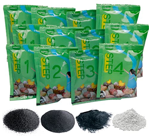 4-stufiges Rock Tumbler Körnungsset, Polierset, Siliziumkarbid, Aluminiumoxid, Medienpolitur für 1,4 kg Rock Tumbler