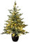 Christmas Tree World | 4ft Artificial Pre-lit Cairngorm Pine | Natural and Realistic Look with Bushy and Luxury Quality PE Tips | Easy to Assemble and Take Down | 90cm Diameter | Potted | Outdoor