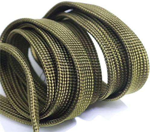 Manguito De Cable Trenzado De Algodón Verde De 10 Metros, For Cable De Audio De Potencia, Piezas De Manguitos De Tubo De Cable De Manga Trenzada con Amortiguador Especial (Color : 10 Meters Length,