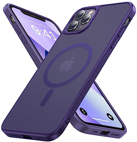 Noonin Strong Magnetic Case for iPhone 11 Pro，[Compatible with MagSafe] Protective Shockproof Cover Phone Case for iPhone 11 Pro 5.8 (Purple)
