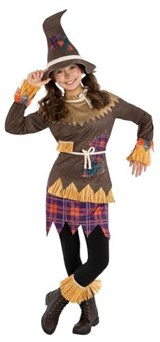 Morph Disfraz Espantapájaros Niña, Disfraces Halloween y Carnaval, Traje Miedo Niña, XL