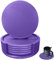 RICHSUM Dessous de verre 6 pièces en simili cuir souple, dessous de verres ronds avec couture autour, adaptés à différentes tasses, tables en bois, décoration de la maison, 10 cm (violet)