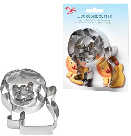 Tala Ausstechform Löwe, detaillierte Ausstechform zum Backen, perfekt für Fondant und Teig, Ausstecher aus Edelstahl