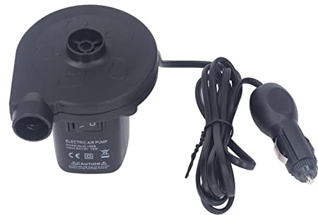 Entleerungspumpe, Luftpumpe DC 12 V, schnelle Geschwindigkeit, 75 W, 0,43 PSI, mit 3 Düsen für Schlauchboot