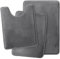 Lifup Lot de 3 Tapis de Bain Doux en Microfibre Antidérapant et Absorbant l'eau, Tapis Contour WC pour Douche, Baignoire et WC Gris Foncé