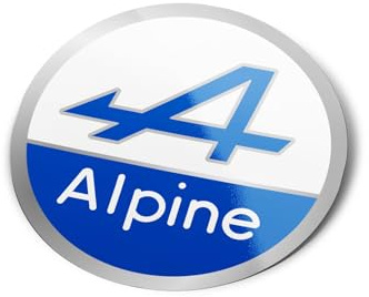 PACK ADESIVI ALPINE Logo Vintage tondo accessorio auto in vinile qualità resistants acqua & uv
