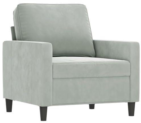 vidaXL Sessel Hellgrau 60 cm Samt