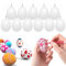 Ostereier Plastik,50 Stück Ostereier zum Bemalen,Kunststoffeier Dekoeier 6 cm,Ostereier zum Aufhängen,Eier Kunststoff mit Seil Basteln,Plastikeier zum Basteln Deko Ostern für Dekoration und Geschenk