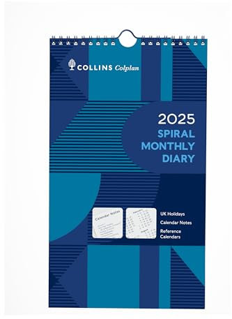 Collins Colplan 2025 - Monthly Spiral Planner Calendar (64-25) - Month to View Wiro-Bound Wall Calendar
