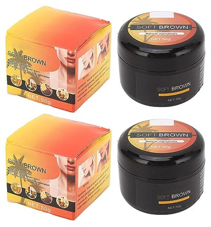 Shine Brown Bräunungsbeschleuniger, 2 x 50 g, Bräunungscreme, Langanhaltende Bräune, Schnelles Einziehen, Feuchtigkeitsspendend, Für alle Hauttypen, Dunkel