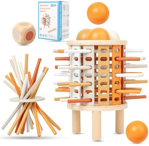 Aolawco Mntessori Spielzeug ab 3 Jahre, 35 Stück Bunte Brettspiele und Lernspielzeug Holzspielzeug ab 3 4 5 6 Jahre, Feinmotorik Spiel Familienspiele Geschenk für Kinder