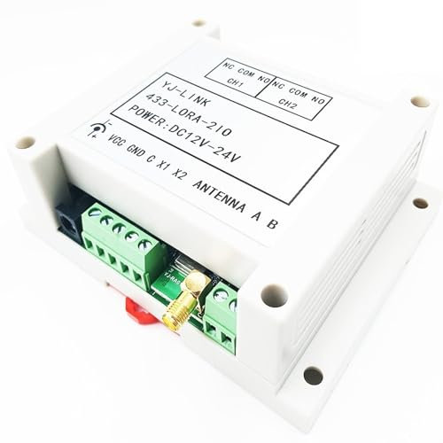 2CH 433MHz Lora Remote I/O Controller Drahtlose Übertragung Punkt-zu-Punkt Relais Schalter Modul(Receiver)