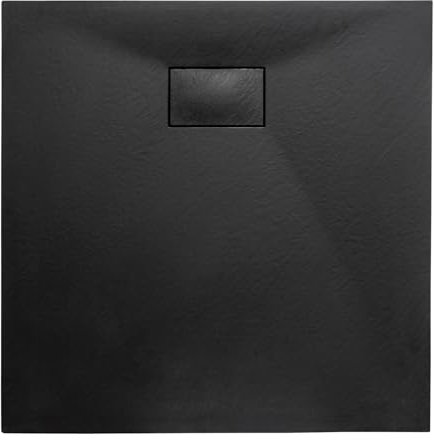 Thermopanel SMC Black Shower Trays Base Slate Stone Effect Textured Non Slip – 800 x 800mm